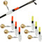 Nizirioo 6 Stücke Angel-Alarmglocken: Knicklichter Angeln Alarm Glocke Float Glow Stick, LED Bissanzeiger Rutenspitze mit Schnalle, Knicklicht Angelzubehör Nacht-Angel-Bissanzeiger