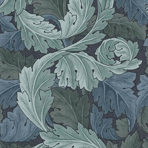 William Morris At Home Acanthus Blue Vliestapete 10mx52cm | | Einfach anzubringen und zu Entfernen 1005 x 52
