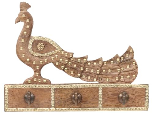 Boho Garderobenhaken Amrit handgefertigt aus Holz 19 cm handgemacht
