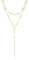 Lilbitty Lasso Goldkette für Damen, zierliche lange Halskette, 14 Karat vergoldet, Y-förmige, mehrlagige Perlenkette, Tropfenhalsketten für Damen, trendiger, schlichter Goldschmuck