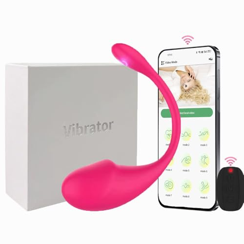 Wearable Sex Toy Vibrator with 10 Vibrating Remote Control Vibrators | with Phone Control, Couples Men Women, App Controlled Long Distance Egg Vibrators G Spot Vibrator Anal Toy(Pink)