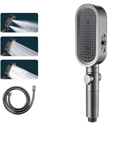 Doodle filtersonic 3 in 1 duschkopf Hochdruck Duschkopf mit Filter, 3Funktions Duschkopf mit Stopptaste und 1,5 Meter Schlauch
