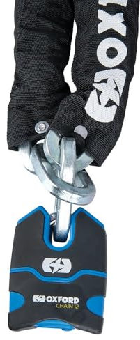 Oxford LK149 Chain12 Chain Lock & Padlock 12mm x 1500mm Sold Secure Diamond (Cycle) Products, Yellow