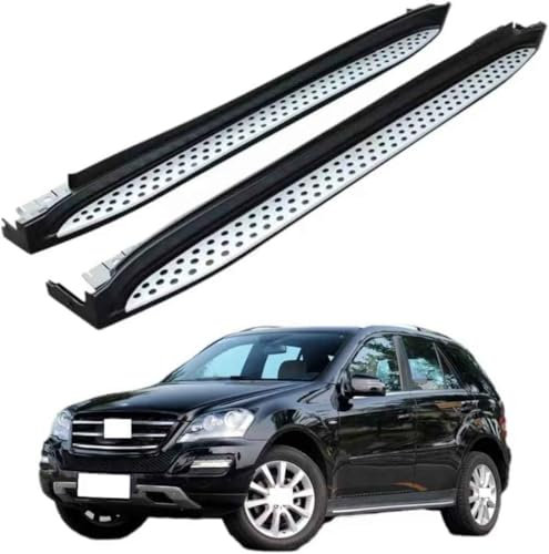 LUlude Auto Trittbretter Seitenschweller für Benz ML Class W164 2006-2012, Seitenstufen Trittbrett Anticrash Flankenschutz Schwellerrohre