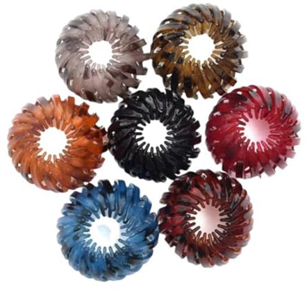 Fangxuee Bird Nest Magic Hair Clip - Expandable Hair Bun Maker Hair Accessories for Women Ponytail Holder Hair Bun Clip Glossy