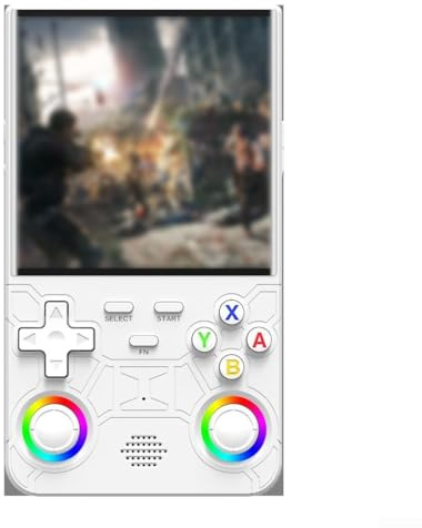 Console de jeu portable R36 Ultra 128 Go : écran HD de 4 et rétro amusant. (Blanc)
