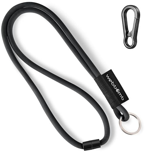 webbomb Tubular Lanyard Schlüsselband - rund weich lang mit Karabinerhaken Sicherheitsverschluss & Schlüsselring als Schlüsselanhänger Keychain für Ausweis Handy Schlüssel