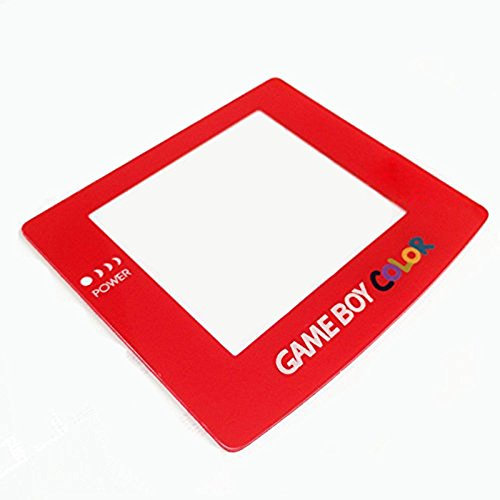 Kunststoff Bildschirm Objektiv Schutzhülle Displayschutzfolie Teil für Game Boy Color GBC System Ersatz – Rot