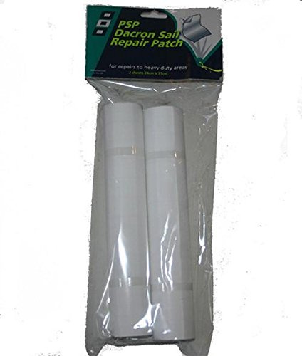 PSP Dacron Sail Repair Tape – Patch – 24 cm x 37 cm ~ 23,9 x 36,8 cm, weiß