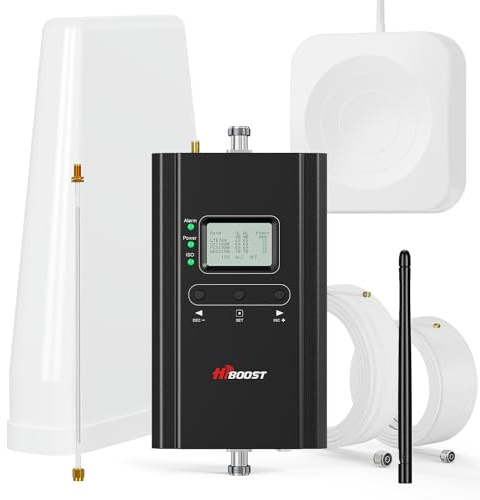 Hiboost Cell Phone Signal Booster for Home and Office, 4,000 sq ft, Boost 5G 4G LTE Data for Verizon AT&T and All U.S. Carriers, FCC Approved