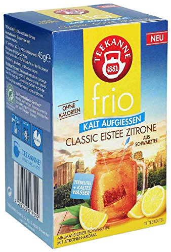Teekanne frio Classic Eistee Zitrone ohne Kalorien aus Schwarztee 45g