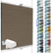 SchattenFreude Waben-Plissee für Fenster | 100% verdunkelnd/Blackout | Mit Klemm-Haltern | Klemmfix ohne Bohren | Braun (Weiße Rückseite), Breite: 95cm x Höhe: 130cm