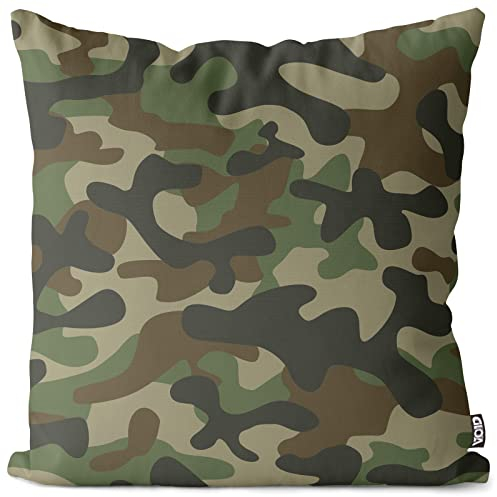 VOID Camouflage Muster Grün Kissenbezug Kissenhülle Sofakissen Kissen Deko Outdoor-Kissen Dekokissen, Kissen Größe:40 x 40 cm
