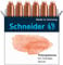 Schneider Pastell Tintenpatrone (Standard Patronen für Füller) Apricot, 6 Stück