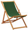 vidaXL Eukalyptusholz Strandstuhl Klappbar Liegestuhl Klappstuhl Strandliege Gartenliege Sonnenliege Faltliege Liege Campingstuhl Stoff Grün
