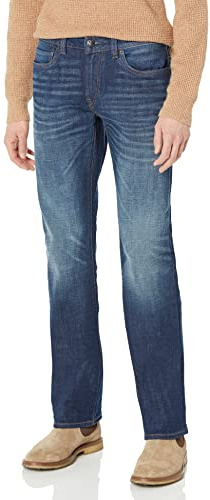 Buffalo David Bitton Relaxed Straight Leg Driven Jean Jeans, Indaco sabbiato Blu Scuro, 31W x 32L Uomo