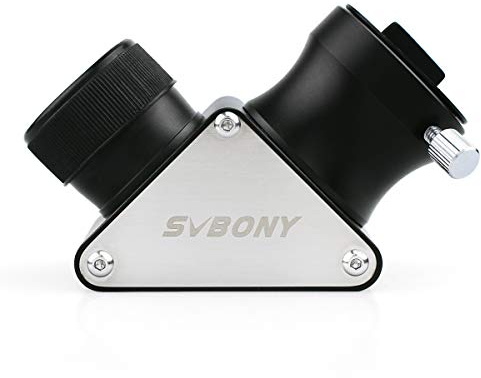 Svbony SV188 Zenitspiegel, 1,25 Zoll 90 Grad Dielektrischer Spiegel, 90% Reflexionsvermögen Erect Image Teleskopzubehör für Planetenbeobachtung