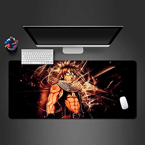 KJXNED - Tapis de Souris Gaming XXL 1000x500 mm Garçon Anime Noir Gamer Mouse Pad Surface Antiderapant Base en Caoutchouc Antidérapante pour Gamer PC et Ordinateur Portable