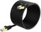 VOSGA Outdoor Cat 7 Ethernet Cable 75M/245 ft,S/FTP - 600 MHZ -Cat7 Network RJ45 Waterproof Direct Burial Internet Cable 75M Round Black