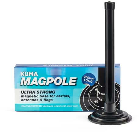Kuma TV WiFi Antennen Masthalterung – Magnetische Basis für Innen & Außen, 300mm Schwarz, universell für Wohnwagen, Boote, LKW – robuste Kuma TV WiFi Antennen Masthalterung für Camping & Loft