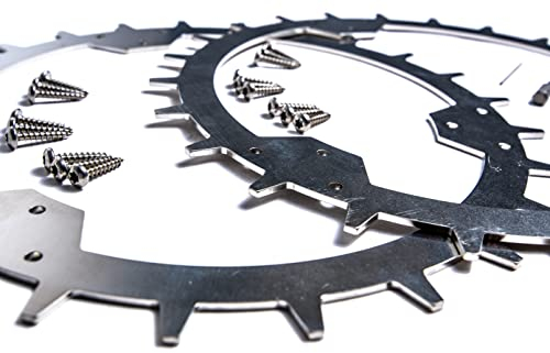 Edelstahl Spikes Rasen/Mähroboter passend für Husqvarna Automower 420/320 / 430X /440 aufwendig entgratet inkl. Schrauben, Bohrer und Torx