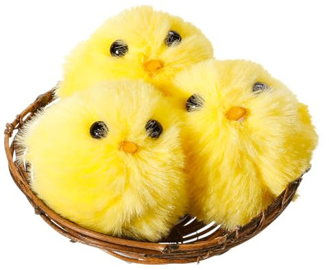 Osterdeko Deko-Nest Dekoküken Deko Küken im Nest 3 Stück 10 cm Ø Osterdeko