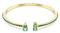 Swarovski Matrix Armreif, Grünes, Vergoldetes Armband mit Strahlenden Swarovski Kristallen in Verschiedenen Schliffen
