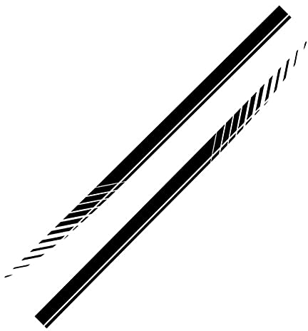 LSGGTIM Bandes latérales de voiture, 1 paire de bandes de course autocollantes pour voiture de rallye DIY seuils latéraux en vinyle graphique bande latérale voiture course sport autocollant latéral