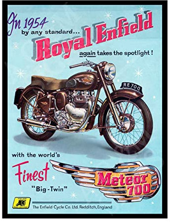 Motorbike Garage Sign Metal Plaque Retro Home Bar Pub Bike Man Cave Shed Garden Vintage Sign Ref1560 (10X8 inches (Approx)25cmx20cm)