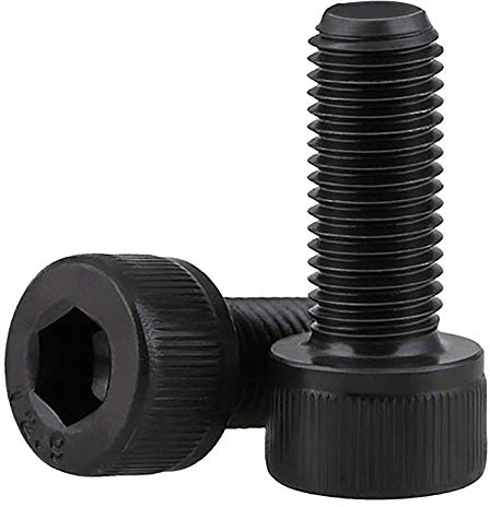 TS-Screw, 1/2 / 5 stücke DIN912 M6-M12 Schwarzer Feingewinde-Shex-Sechskant-Buchse Kopfkappe Schrauben Grad 12.9 Kohlenstoffstahl Allen Bolts Pitch 0,75/1,0/1,25 mm (Length : M6x0.75x10(5pcs))