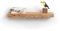 Rikmani Wandregal Holz Esche massiv Schweberegal - Handgefertigtes Regal Bücherregal Holzregal Wandboard Leo (braun) 80 cm