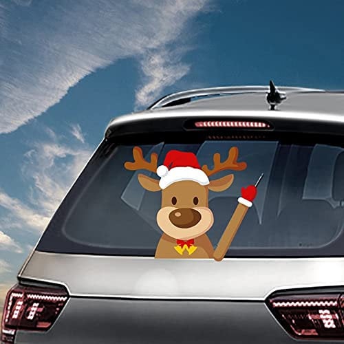 Danlai Weihnachten Auto Aufkleber Auto Dekoration Weihnachten Weihnachtsmann Elch DIY Heckscheibe Aufkleber Auto Heckscheibe Styling Aufkleber