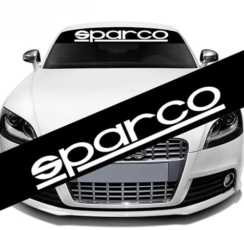 TDHLW Auto Anteriore lunotto Posteriore Parabrezza Adesivo Decalcomania Copertura Banner Decorazione Styling Materiale PVC Sparco Logo Adesivi per Decalcomanie Windows