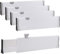 SENENQU 4er-Set Schubladentrenner Küche Verstellbar, 37.8-54 CM Plastik Schubladenteiler Hoch - 10CM, Schubladen Organizer für Küche, Kommode, Badezimmer, Schlafzimmer (Weiß)