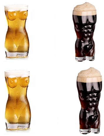Bierglas Körperförmige Schnapsgläser Bierbecher Glas Trinkbecher Sexy Körper Weingläser Trinkbecher Party Home Bar Supplies (d)