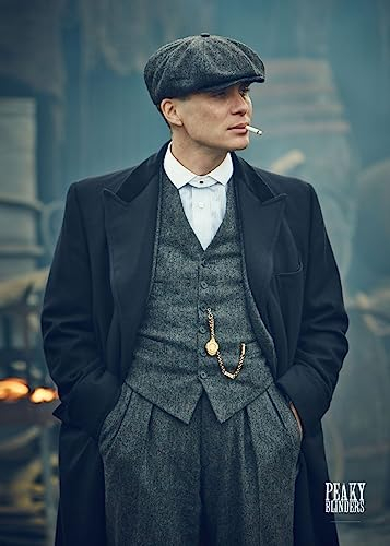 Displate Offiziell Peaky Blinders MetallPoster Magnetische Befestigung Inklusive Lizenziert Bilder Hochwertiges Poster Tommy with cigarette Poster 45 cm x 32 cm
