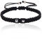 Initial A-Z Armband mit Buchstaben und Herz, Partnerarmband Geflochtenes Band verstellbarer Kette Seilarmband, Paar Geschenk für Frauen und Männer (M)
