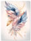 wandmotiv24 Leinwandbild Malerei, Federn M0738