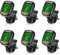 MEELAND Guitar Tuner 6 Set, Mini Clip-on Tuner for Guitar/Bass/Ukulele and Violin/Anti-Interference Color LCD Display/Battery Included/Auto Power Off (6 PACK)