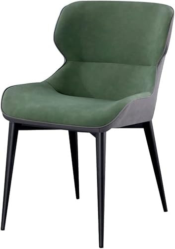 SOYDAN Sillas de muebles de cocina comedor sillas laterales de cuero a prueba de agua con marco de acero al carbono sillas de cocina sala de estar salón mostrador (Color: verde oscuro)