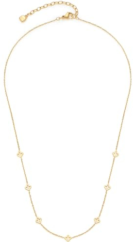 JEWELS BY LEONARDO Halskette Ciao Janna • feine Spiegelanker-Kette aus goldfarbenem Edelstahl • stilisierten Kleeblatt-Ornamenten • 42-47 cm Länge • Schmuck Geschenk für Frauen • 023940