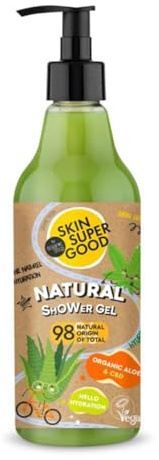 Skin Super Good Natural Organic Aloe Vera Gel De Baã'O Con Difusor 500ml Hautpflegeprodukt