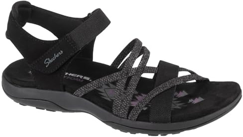 Skechers Reggae Slim - Meadow Grazer 163193-BLK, Women sandals, Black, 37 EU