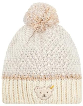 Steiff Mütze EU Größe 49 Eggnog, Kinder Mädchen Mütze, Ohrenschützer für Kinder, warme Wintermütze, Ohrenwärmer für kalte Jahreszeit, weich und bequem, waschmaschinenfest