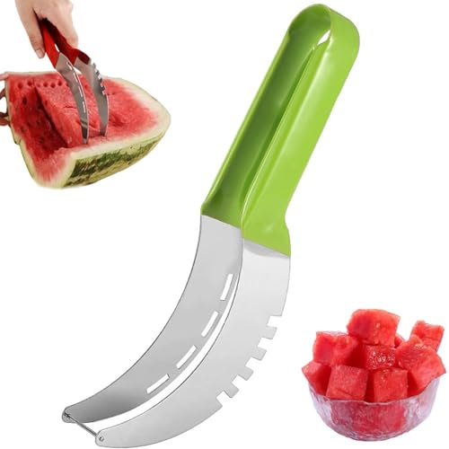 NAUXIU Affettatrice per Anguria,Taglierina Anguria,Watermelon Slicer Cutter, Coltello per Anguria,Affettatrice Anguria, Affettatrice per Taglio,Taglierina Affetta Anguria per Anguria, Papaia