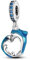Lkwidi Charme Küssender Delfin Charms Anhänger 925 Sterling Silber Charm Pendant für Europäische Armbänder und Halsketten