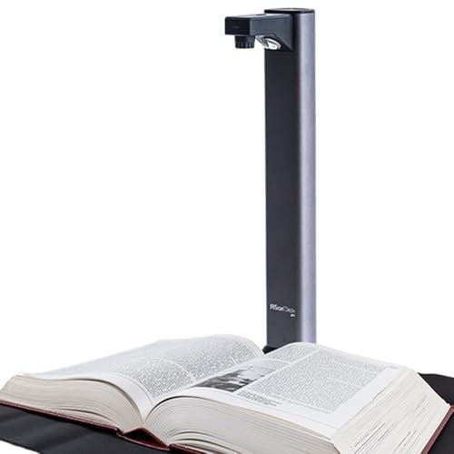 IRIScan Desk scanner de documents, scanner de livres - v7pro:4K UltraHD | 18MP | 600dpi | scanner portable | visualizer | document camera |OCR|IA aplatissement| scan auto | effacement doigts | Win Mac
