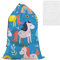 Wäschesack mit kleinem Pferd, groß, Netzstoff, Organizer mit Kordelzug, 61 x 88,9 cm, Blau