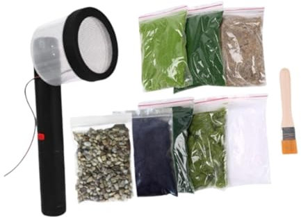 FLCPJGV Statische Gras Applikatoren Mini Statische Gras Flockung Eisenbahn Sandtisch Gras