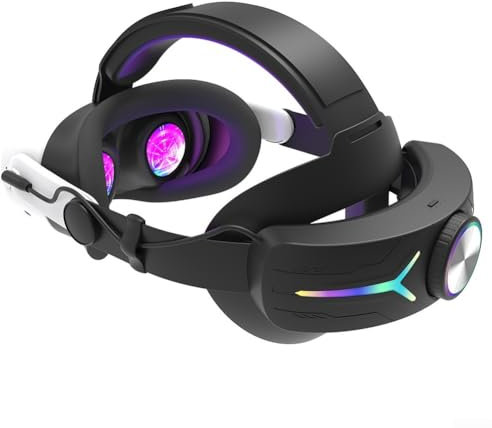 babominimer Adjustable Battery Head Strap Compatible With For Meta For Quest 3,Replacement For Quest 3 for ELITE Strap With 12000MAh Battery Pack,Enhance VR Comfort(Is black)